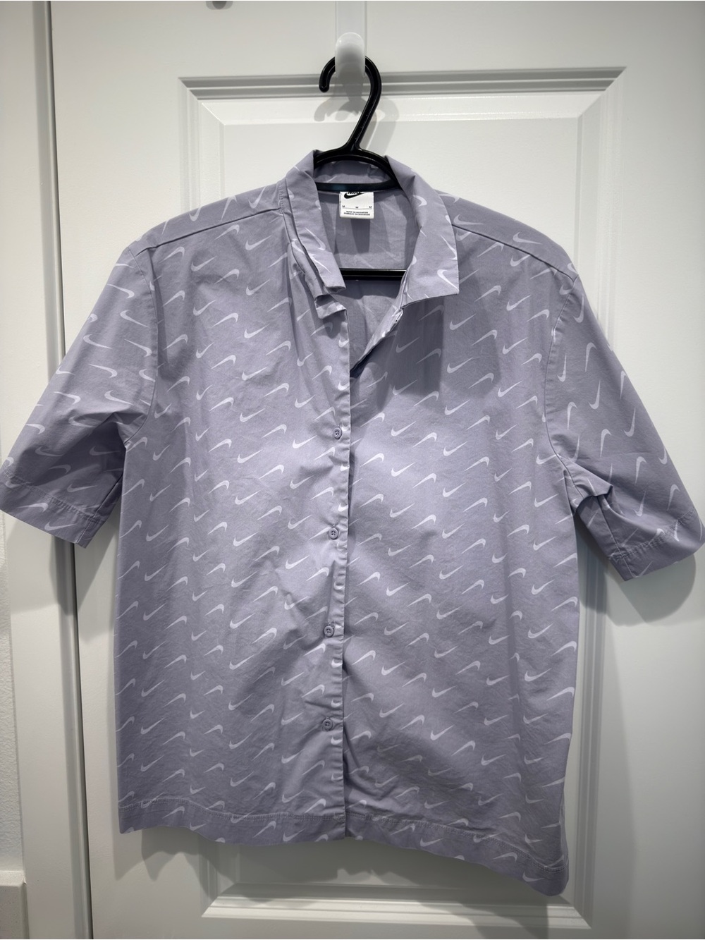 Nike Light Lavender Short-Sleeve Button-Up Shirt